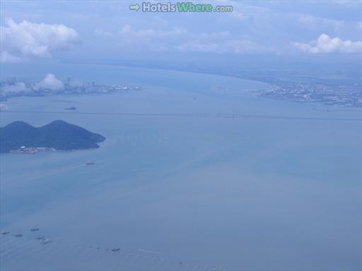 Penang Bridge aerial view